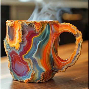 Color Crystal Coffee Resin Mug