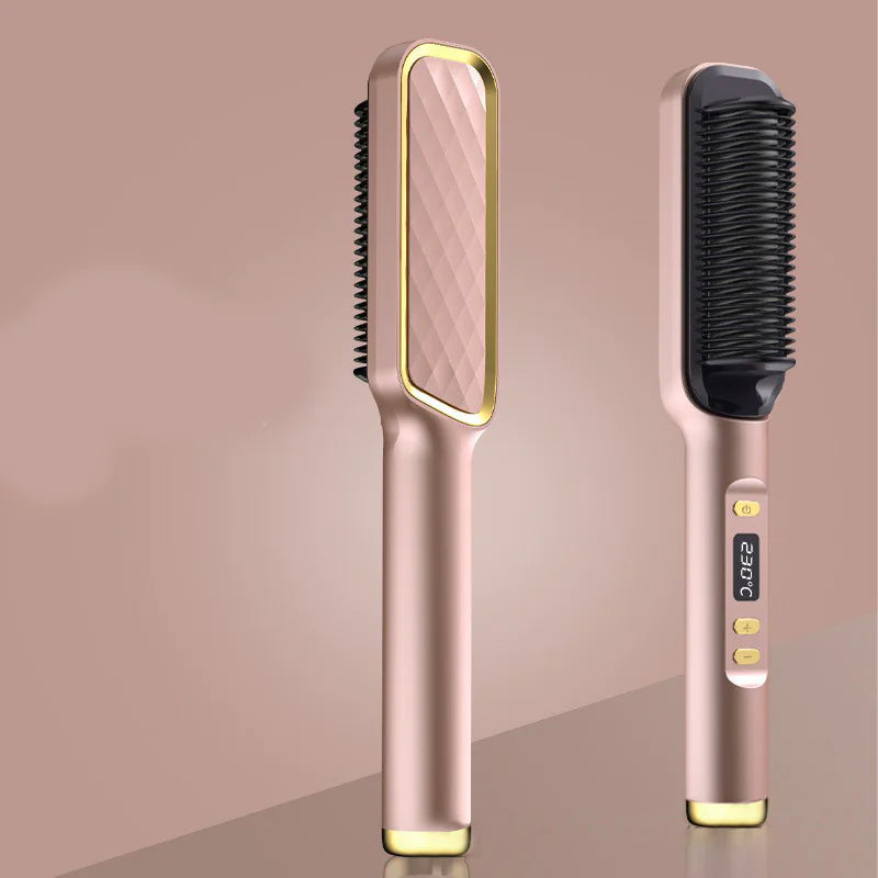 Professional Hair Straightener Brush | Smooth Styling