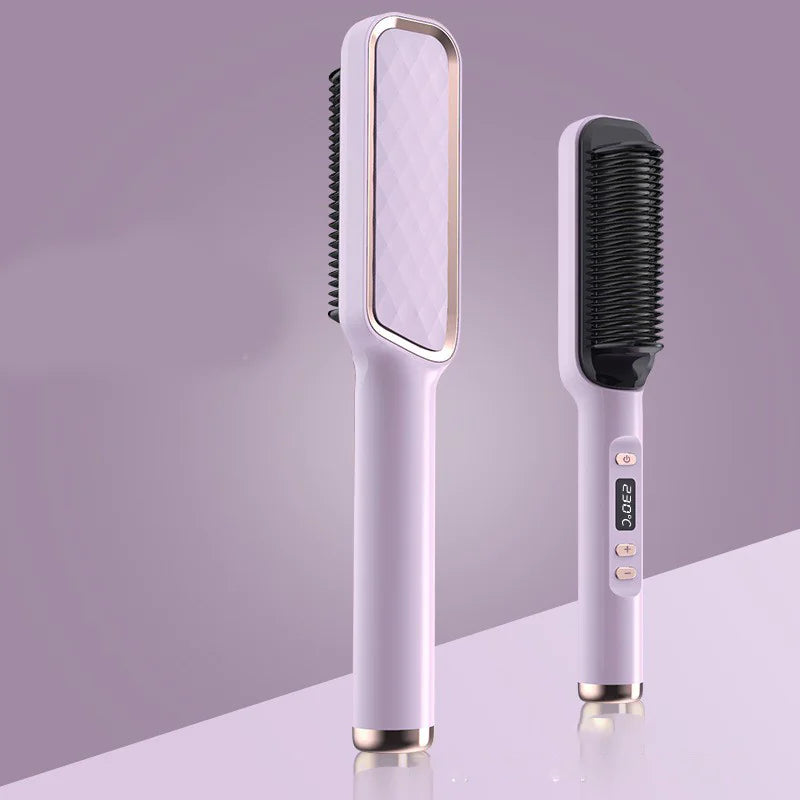 Professional Hair Straightener Brush | Smooth Styling